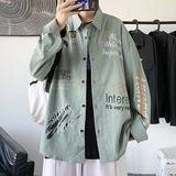 秋季新款ins复古韩系衬衣宽松潮流休闲衬衫XZ304B-CS2006-P45，男装衬衫，星座302B-1