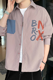 秋季新款ins酒店风韩系衬衣宽松潮流休闲衬衫XZ304B-CS2008-P45，男装衬衫，星座302B-1