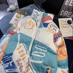情侣两面穿冬季感百搭棉服港风ins潮牌棉袄面包服XZ304B-MY308P78图片