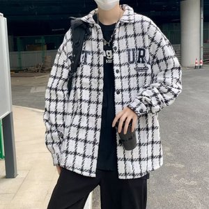 小香风千鸟格外套新款潮牌痞帅高级感潮流夹克XZ302B-JK919P68图片