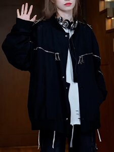 超火炸街棒球服女ins潮网红爆秋季新款短夹克XZ302B-1-JK1192P65