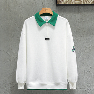 新款POLO衫灰墙挂拍华夫格休闲套头上衣XZ304B-W3321P41图片