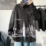 秋季新款时尚ins复古韩系宽松潮流休闲衬衫XZ304B-CS2011P45，男装衬衫，星座302B-1