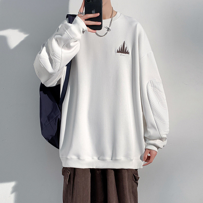 秋季男士宽松长袖潮流港风圆领卫衣XZ302-1-W5038P30,男装卫衣,星座302B-1