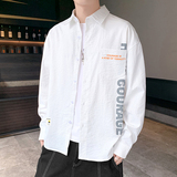 秋季新款ins酒店风韩系衬衣宽松潮流休闲衬衫XZ304B-CS2004-P43，男装衬衫，星座302B-1