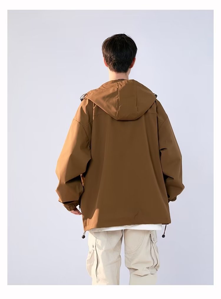 美式冲锋衣户外山系登山服春秋季夹克防风防水XZ302B-1-JK034P58,男装夹克,星座302B-1