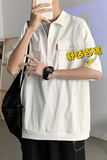 夏季短袖衬衣港风青少年宽松潮流休闲衬衫XZ304B-CS1103P40，男装衬衫，星座302B-1