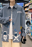 秋季新款帅气ins复古韩系衬衣宽松潮流休闲衬衫XZ304B-CS2012P45，男装衬衫，星座302B-1
