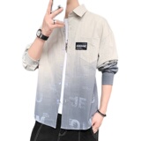 秋季新款ins酒店风韩系衬衣宽松潮流休闲衬衫XZ304B-CS2027-P45，男装衬衫，星座302B-1