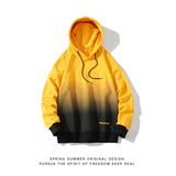 春季新款港风宽松学生拼接连帽渐变色休闲卫衣XZ304B-W5605P38，男装卫衣，星座302B-1