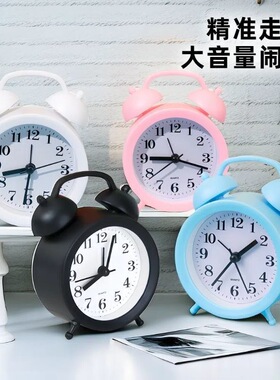 高端学生儿童闹钟寝室起床神器卡通可爱闹铃新款小时钟强力简约怀