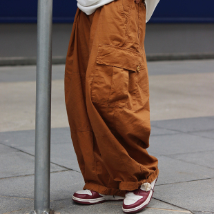 多色复古可收脚休闲裤 XBRO廓形裁剪cityboy显瘦遮肉多口袋工装 裤