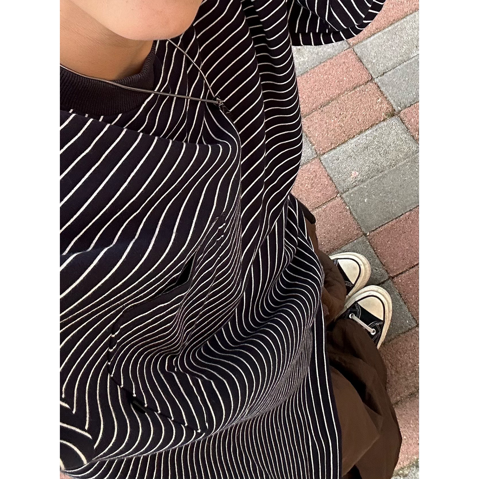 店主自留的长袖条纹T恤