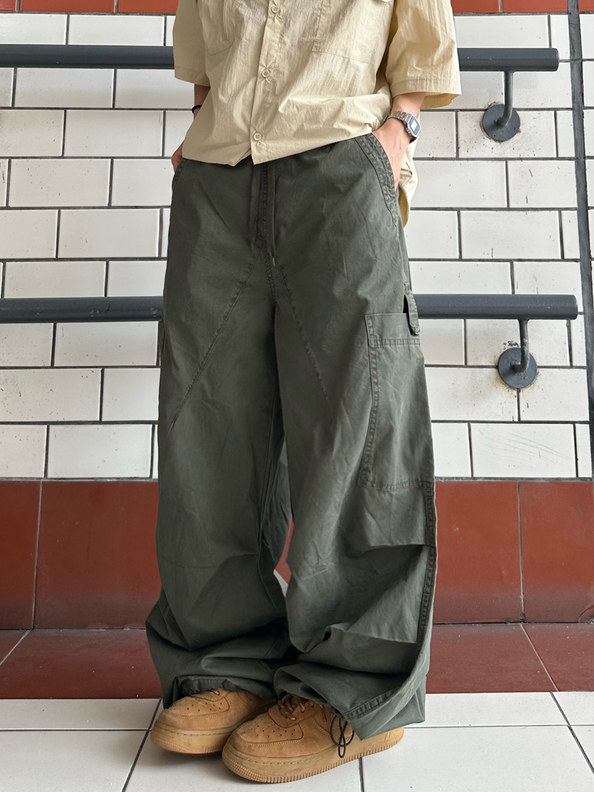 XBRO日系复古洗水做旧直筒可束脚男女显瘦伐木伞兵裤多口袋工装裤,男装,休闲裤,淘宝优惠券,粉丝福利购,淘宝优惠卷