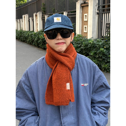 围巾贴标男女百搭冬季