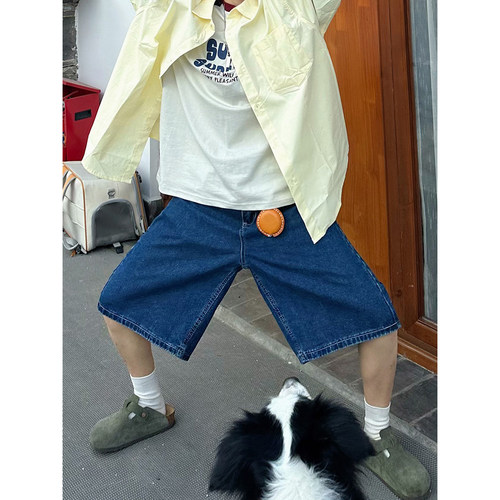 XBRO夏季丹宁牛仔七分裤短裤