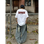 XBRO美式 t恤bf 全棉300g重磅短袖 复古夏季 后背字母印花宽松五分袖