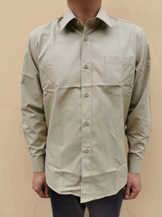 正品火卡其色长袖内衬衣衬衫米黄色男士春秋内搭衬衣米黄色内衬衣