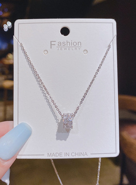 【真金电镀】转运珠吊坠项链女网红小蛮腰锁骨链ins彩金颈链脖链