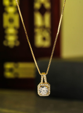 铜镶锆石高级感项链女网红简约ins冷淡风轻奢气质颈链小众锁骨链