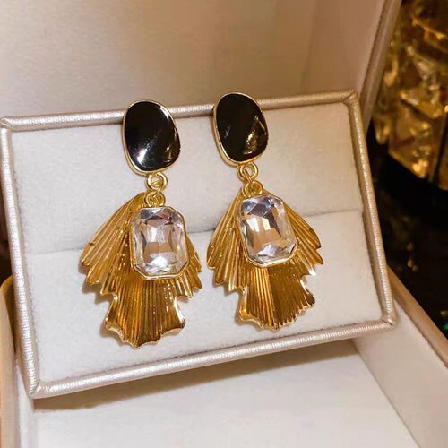 2024新款欧美高级感夸张耳坠不规则轻奢耳环女小众设计感百搭耳饰