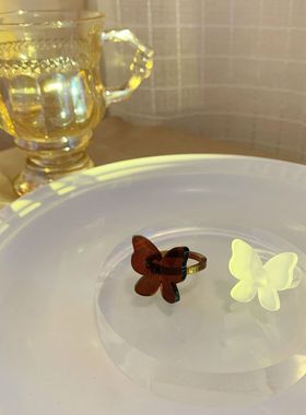 蝴蝶冷淡风ins复古超仙食指戒子