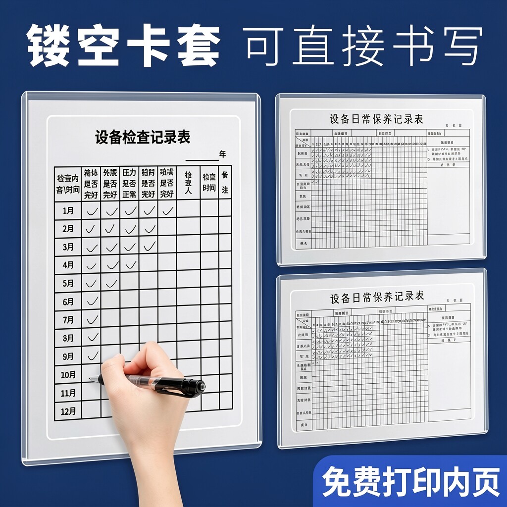 透明镂空a4镂空签到框电梯维保框