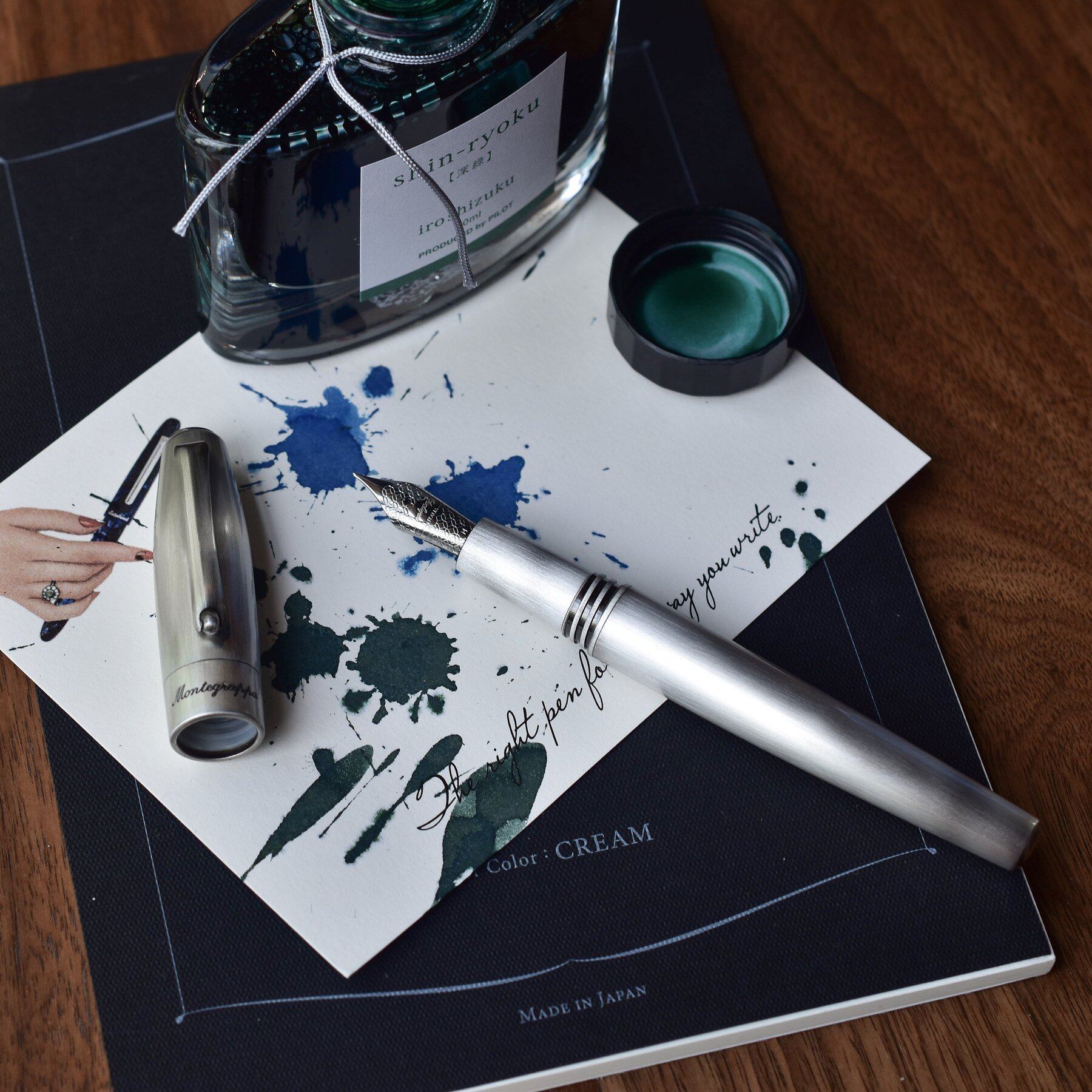 意大利montegrappa 万特佳 mule系列银色铜笔钢笔金属进口高档