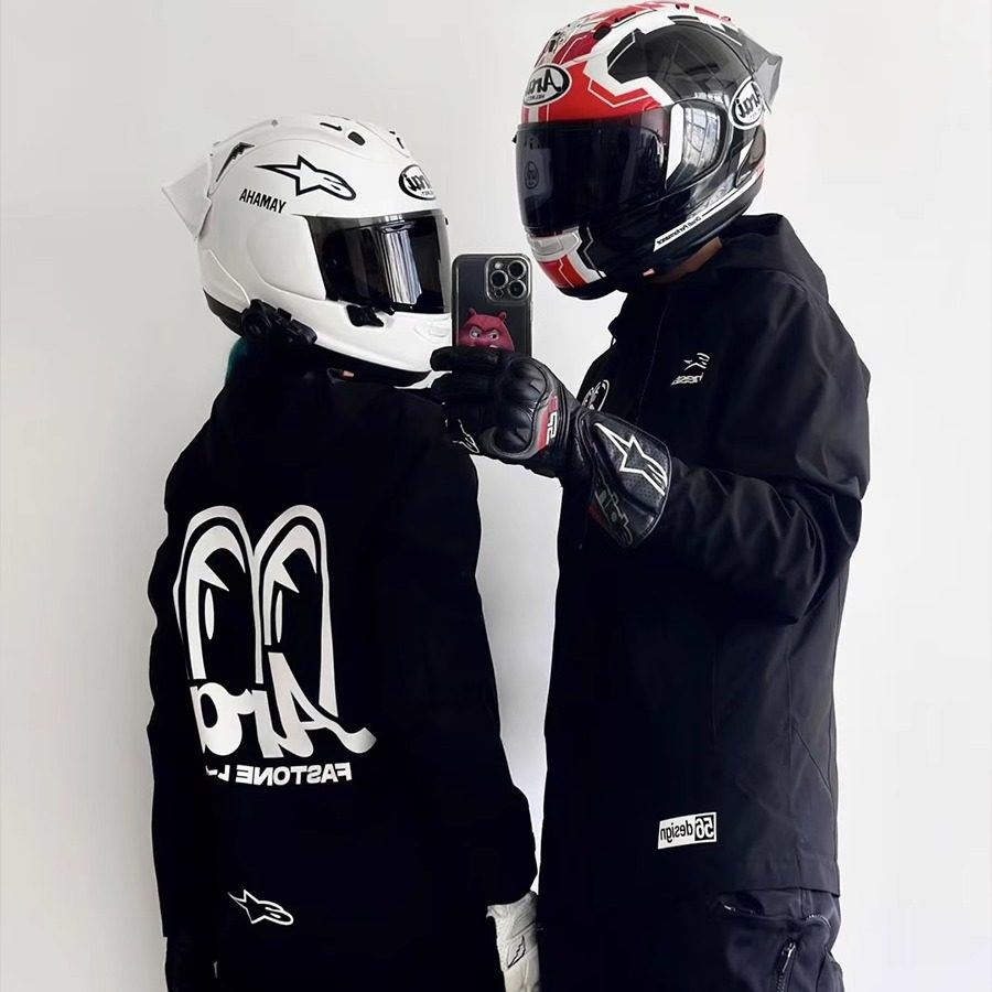 大眼透气户外男女情侣连帽薄款机车防风防水骑行服百搭防晒冲锋衣