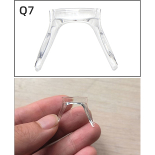 近视眼镜鼻托一体马鞍卡式 嵌入金属支架鼻梁垫透明连体托叶防滑垫