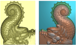 鱼 鳌鱼 龙鱼精雕图 石雕扫描图 墓碑耳朵 翘角灰度图  碑角动物
