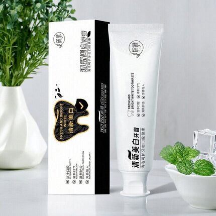 清新美白牙膏120g薄荷牙黄口臭专用减少牙斑菌防蛀去黄去渍