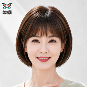 假发女全头套短发韩系减龄波波头层次自然全真发日常女士隐形无痕