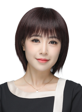中老年妈妈款真人发丝中长款真发