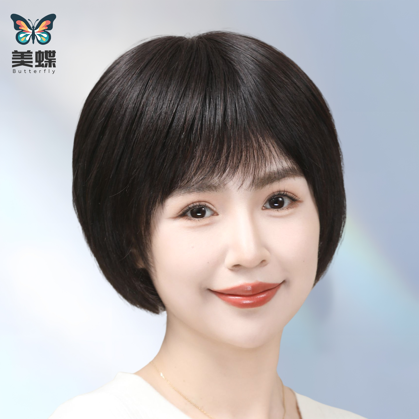 假发全头套女真发短发全真人发丝BOBO女士妈妈款中老年自然头减龄