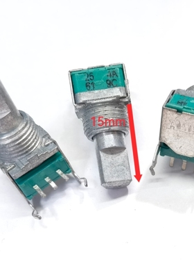 进口日本ALPS精密电位器RK09L单联B10KB100KA250K15半轴M9螺牙3脚