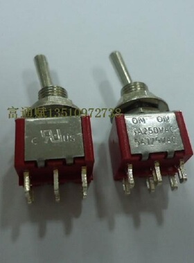 现货优质台湾料 钮子开关 摇头开关 2档6脚 钮子摇头开关3A250V5A