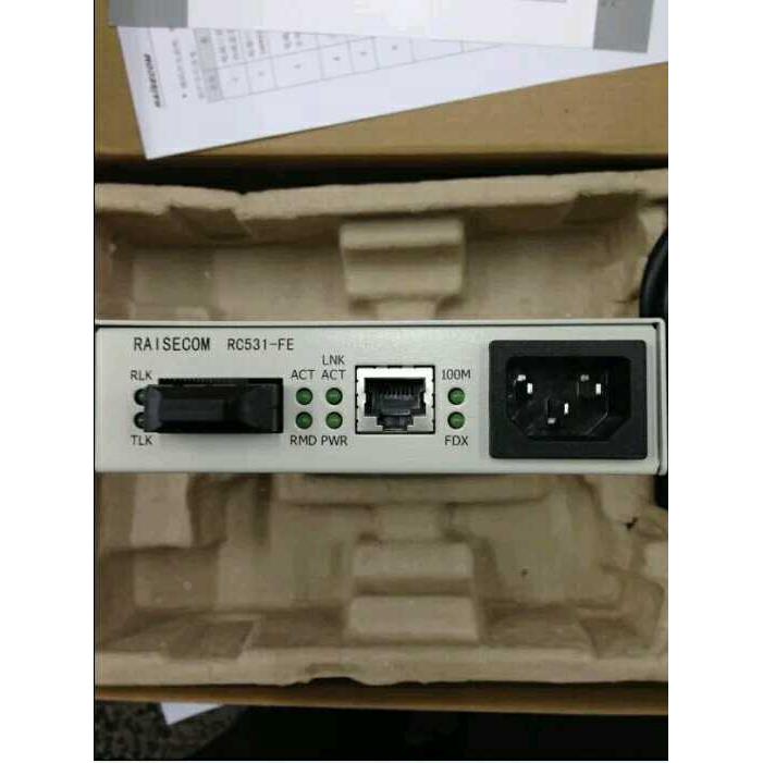 全新 瑞斯康达RC531-FE-S1 单模双纤 台式光纤收发器25KM议价$