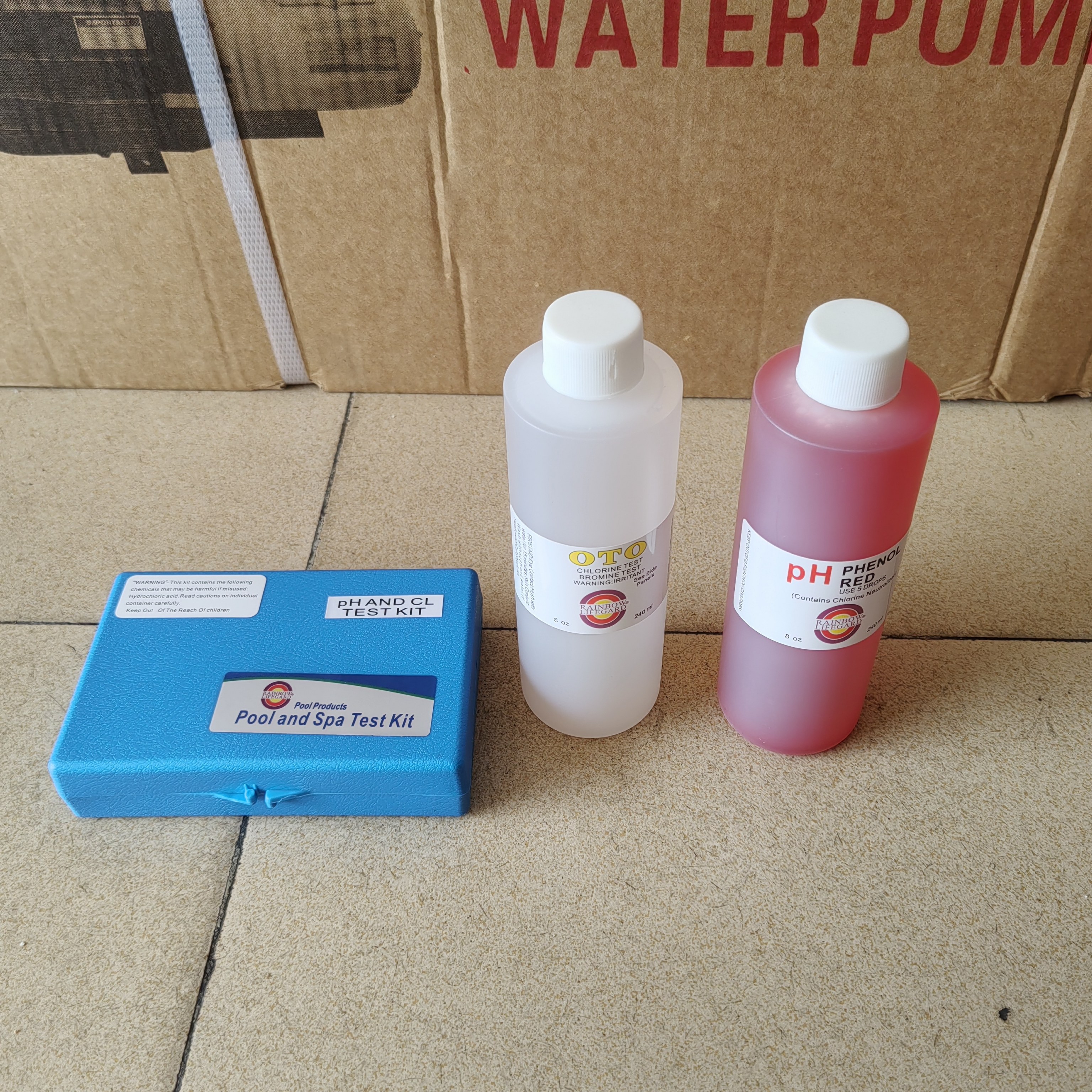 游泳池彩虹测水盒 验水盒 测水剂 PH余氯OTO测水剂 测试剂补充液