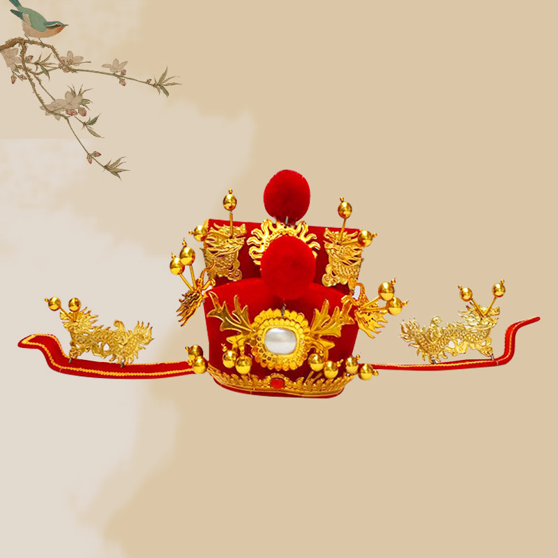 财神服装财神爷帽子财神帽公司开业财神财神到年会表演