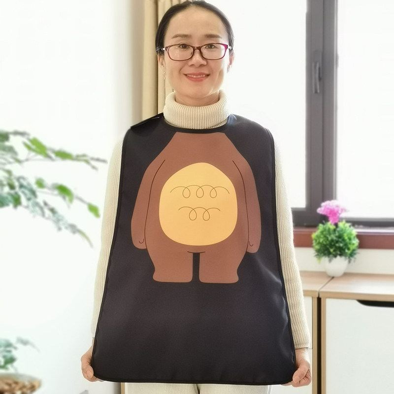 成人吃饭用的围兜可爱时尚防油口水巾围嘴大人防水食饭兜家用围裙