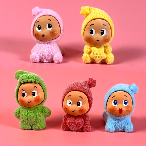 卡通植绒星星人汽车装饰桌面摆件