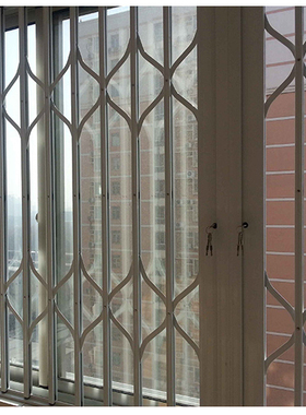 外立面整治铝合金内置防盗网 活动拉闸窗 市政旧房改造 推拉 灰色