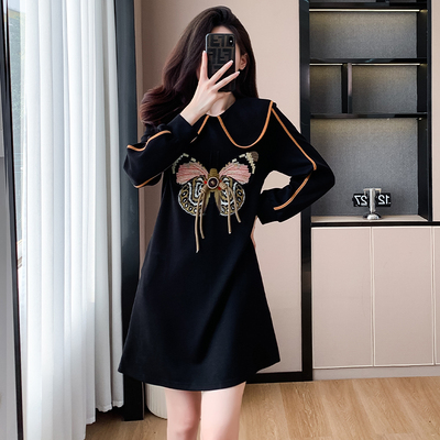 韩版时尚2025年冬季新款连衣裙