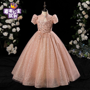 重工礼服女童公主裙儿童连衣裙钢琴演奏主持人演讲比赛生日宴独唱