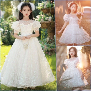 大码儿童礼服花童婚纱青少年学生公主裙女童连衣裙蓬蓬裙生日主持