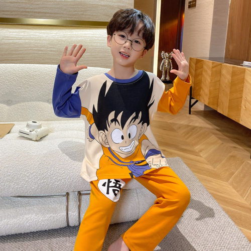 悟空衣服龙珠男童睡衣秋衣秋裤