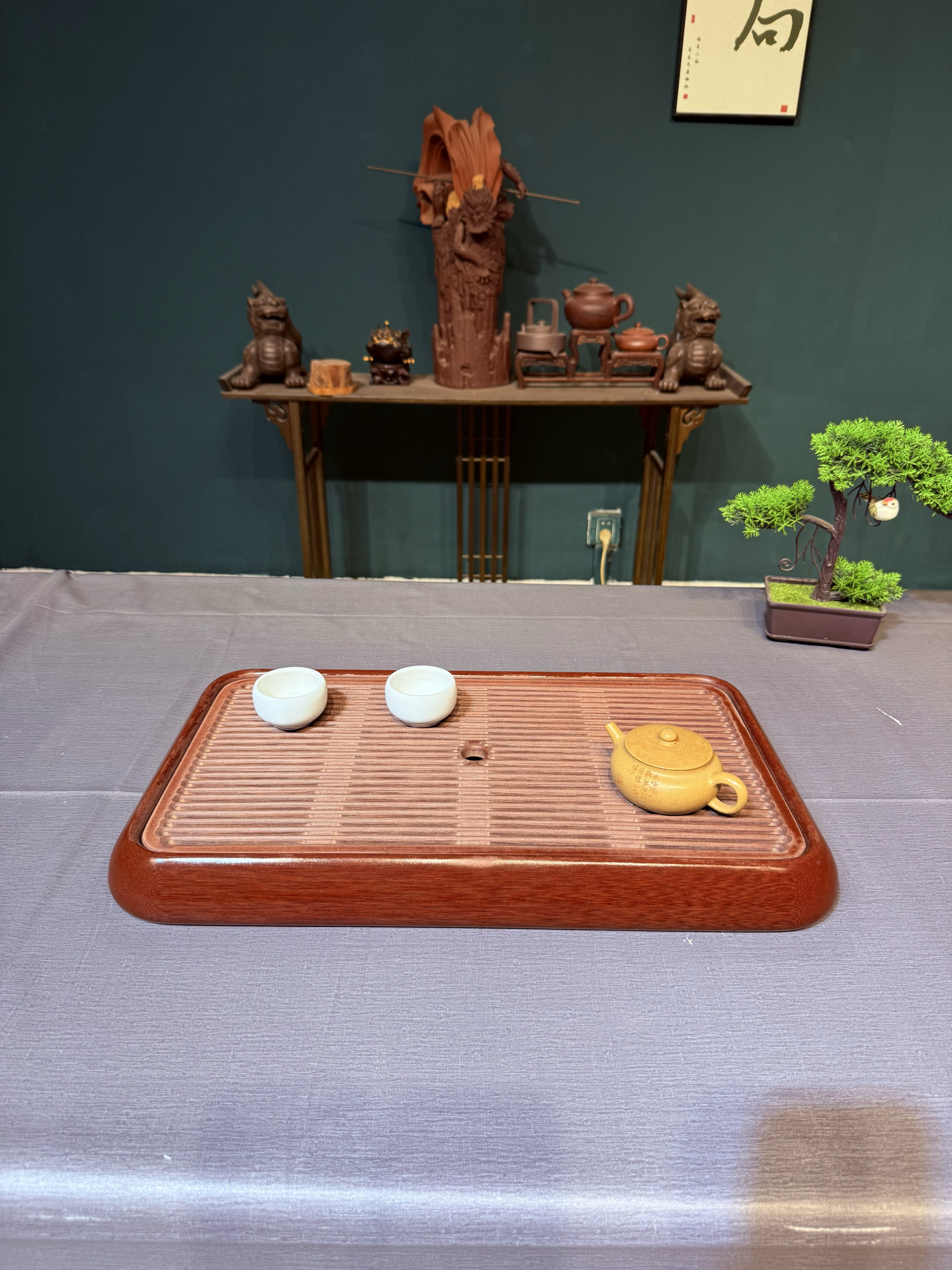 电木茶盘双层家用简约干泡台茶盘茶盘