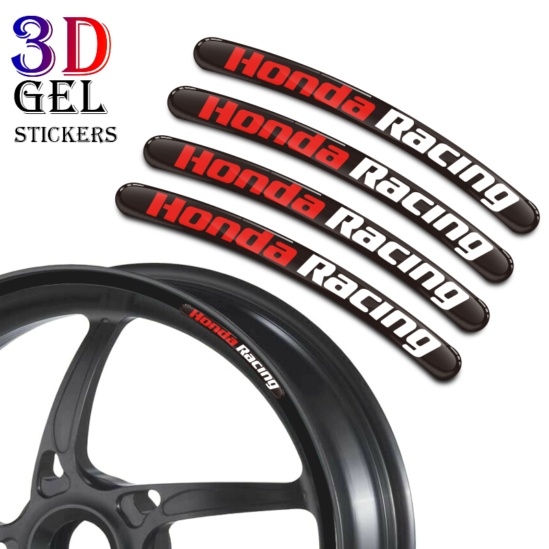 3D滴胶汽车摩托车轮毂贴反光条贴纸机车改装适用本田铃木通用贴花