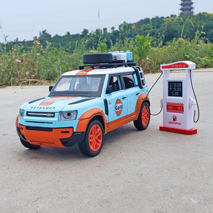 1/24路虎卫士骆驼杯合金汽车模型仿真越野车男孩玩具车礼物摆件